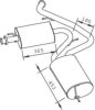 FIAT 1338797080 Middle-/End Silencer